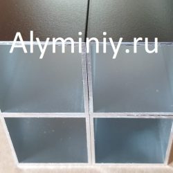 Труба квадратная алюминиевая 50х50х2 мм RAL 9005